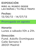 Info exposición en Exit Gallery - Fundación Adolfo Domínguez